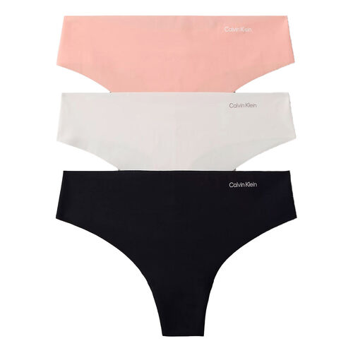 Calvin Klein Invisibles Microfiber Stretch Thong 3Pk